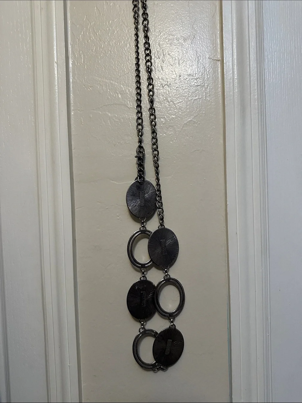 Chico's Turquoise Oval Cluster Pendant Keychain
